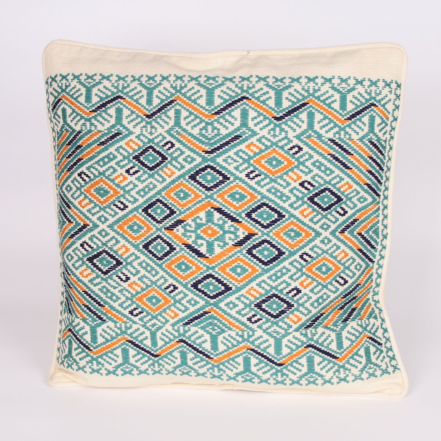 cream ethnic cushion cover from Guatemala