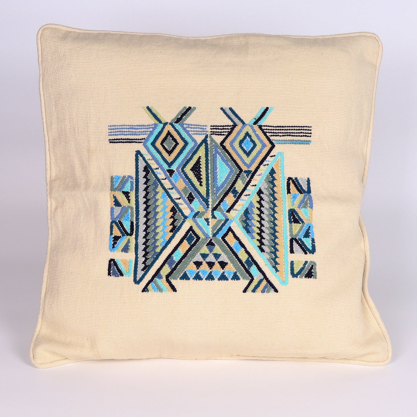 cream ethnic cushion cover from Guatemala