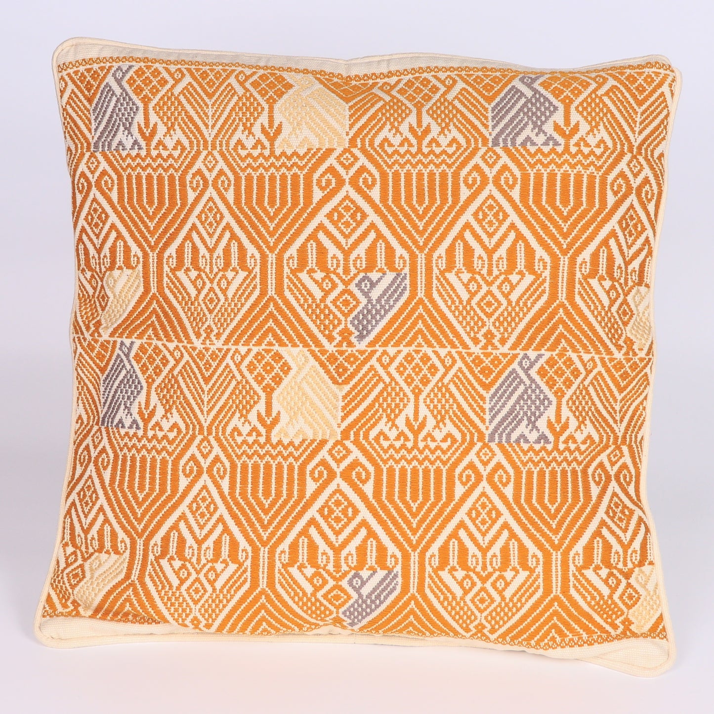 gold ethnic cushion cover from Guatemala
