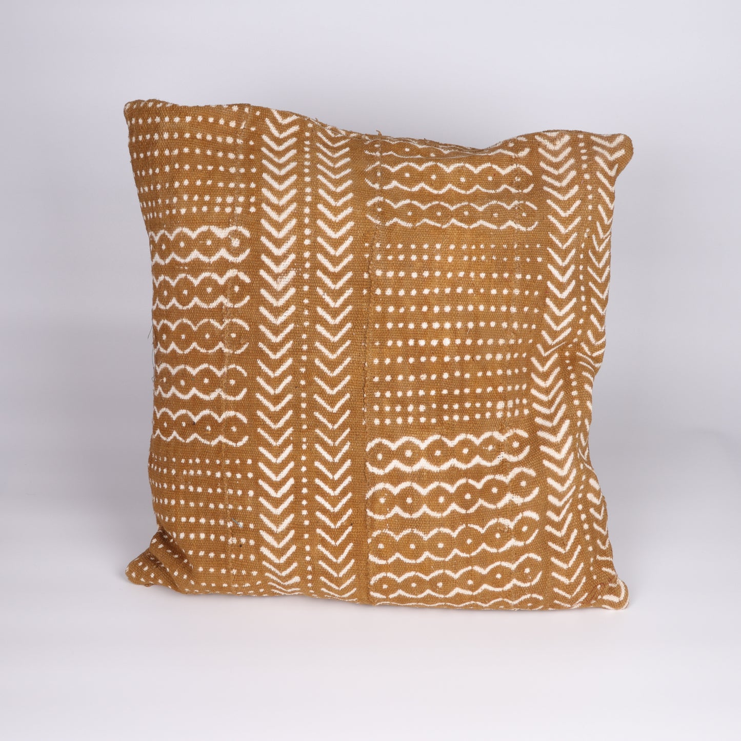 Light Brown bogolan cushion cover from Mali