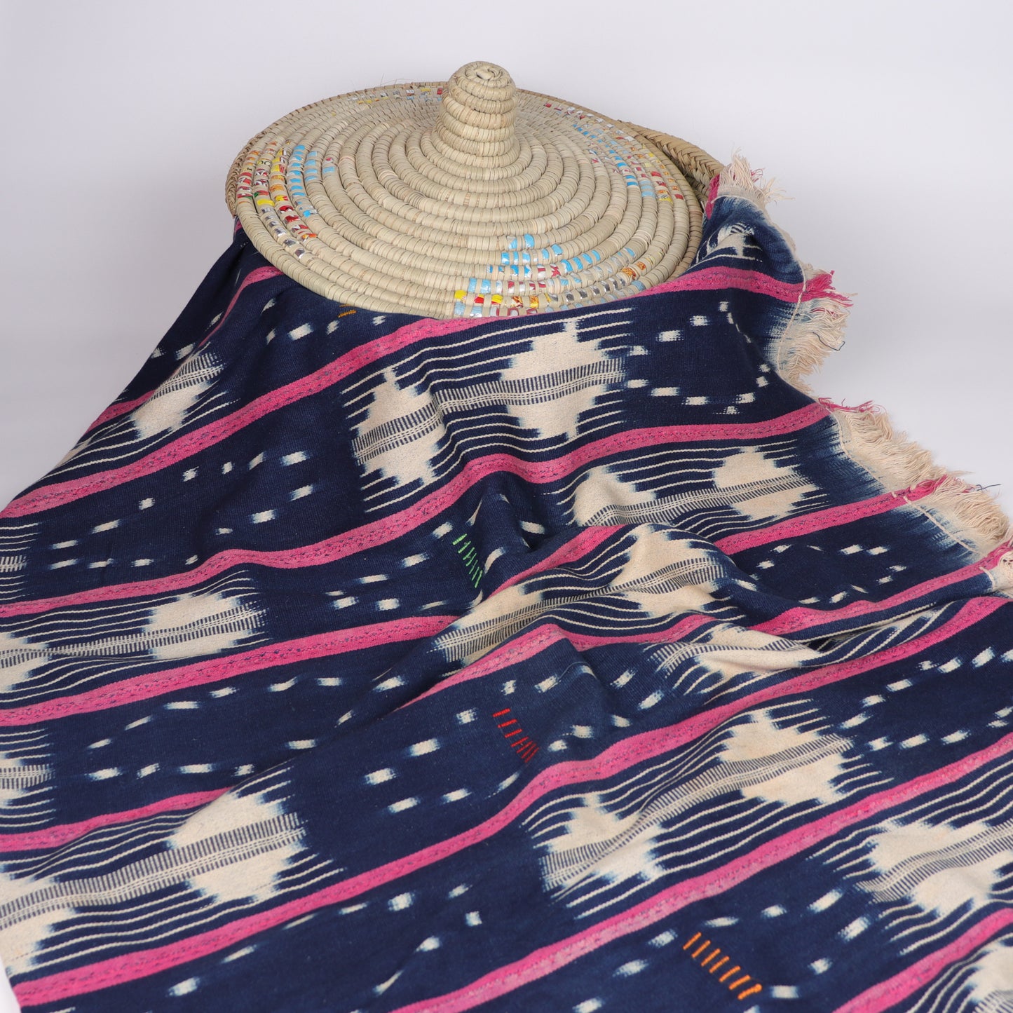 Colorful Pagne Baoule fabric from Ivory Coast