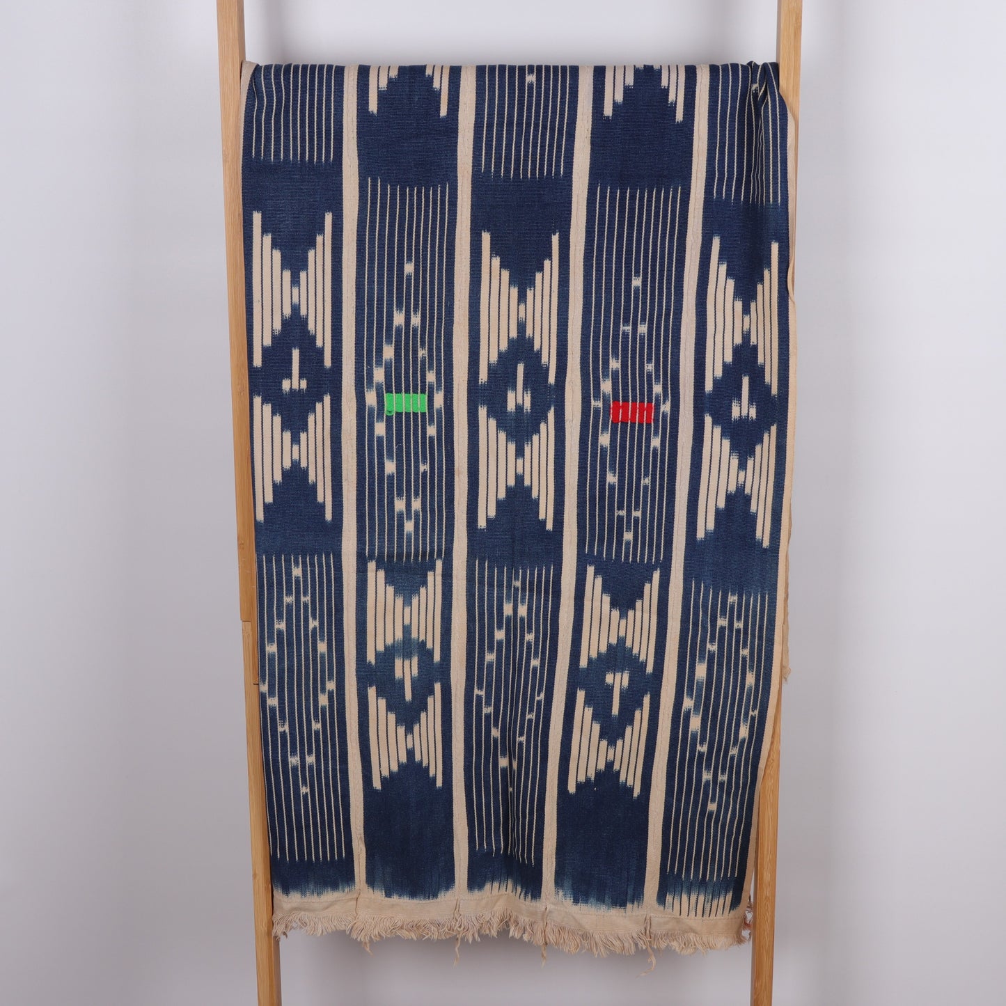 Blue and white pagne baoule fabric