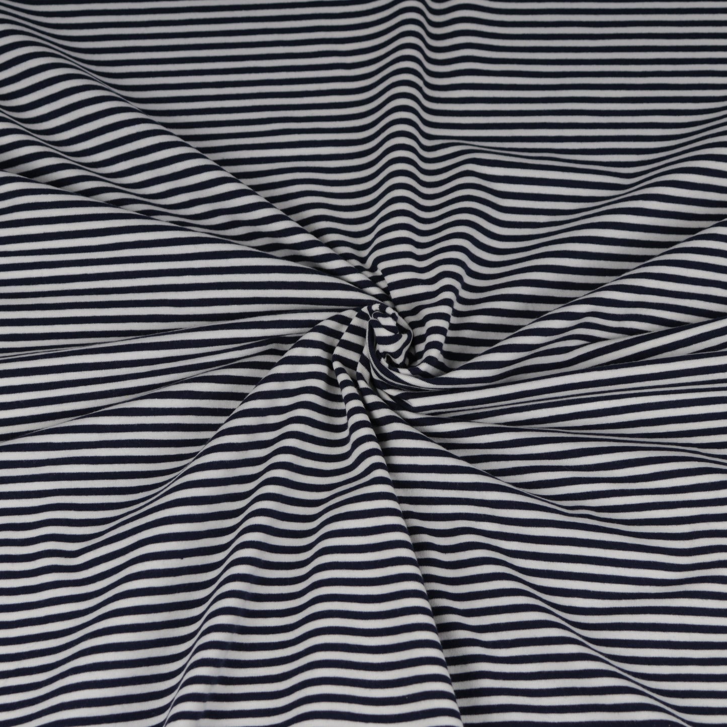 Organic off-white and navy stretch jersey