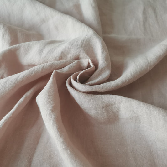 Pale pink linen fabric