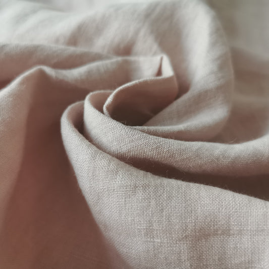 Pale pink linen fabric