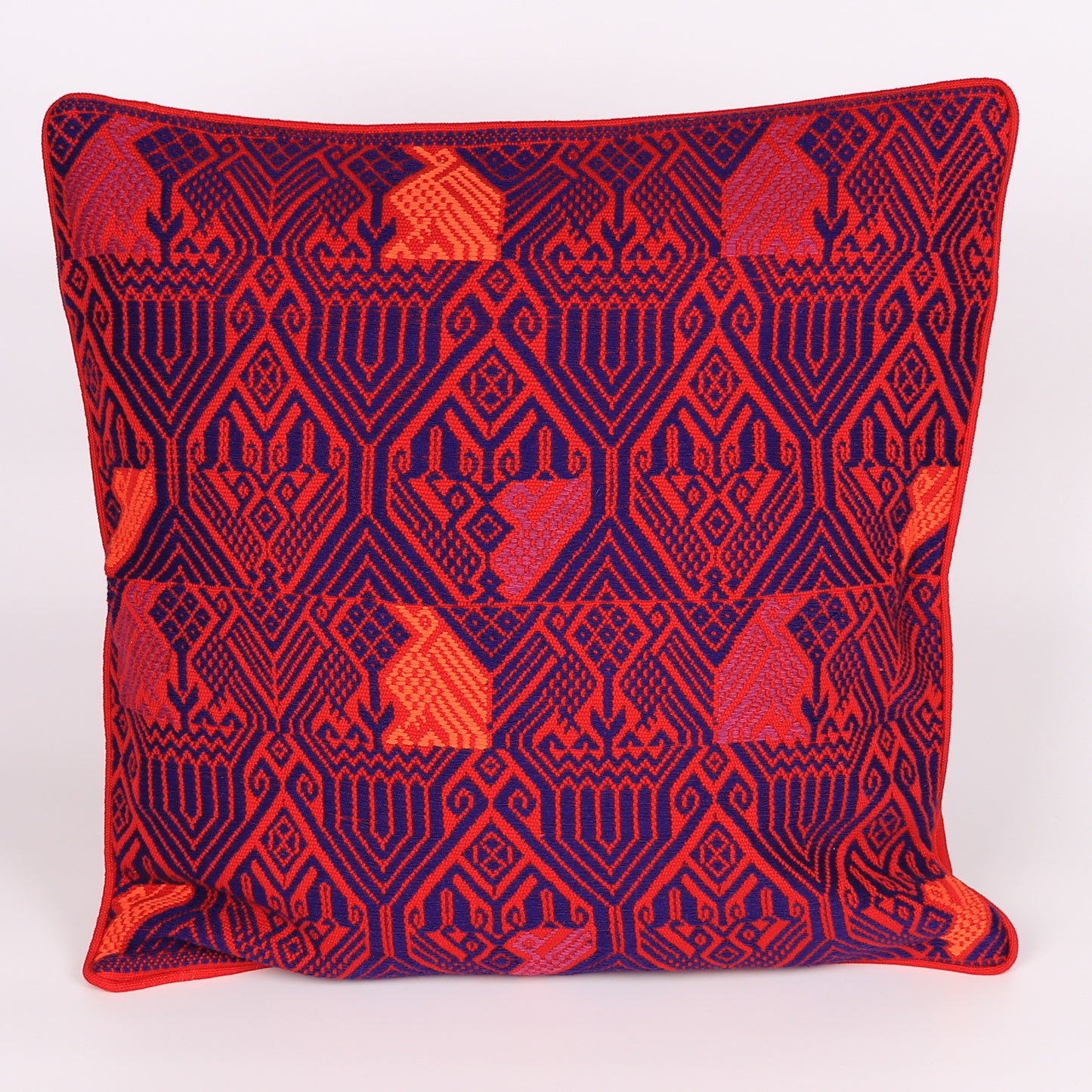 red ethnic cushion cover from Guatemala
