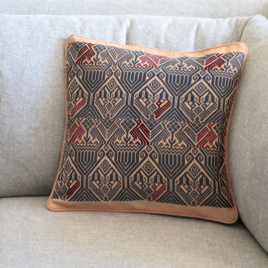 grey ethnic cushion cover from Guatemala