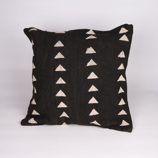 Black bogolan cushion cover from Mali